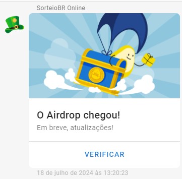 airdrop dinheiro de graça