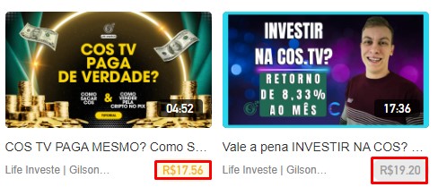 cos tv dá dinheiro