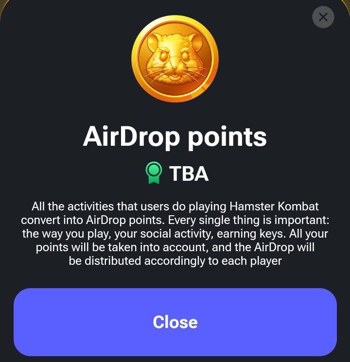 o que fazer para receber o airdrop de hamster kombat token