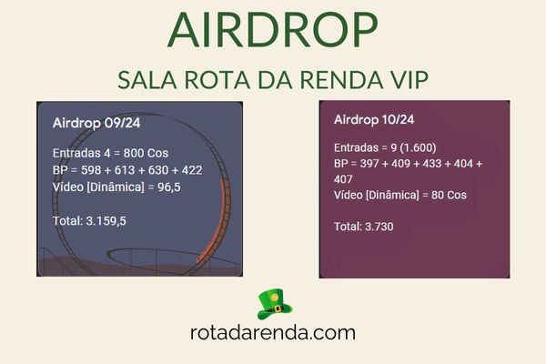 airdrop sala rota da renda vip